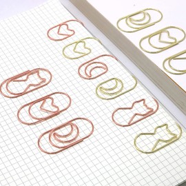 5WYOUKE Zem Clips, Paper Clips, Cute, Cats, Hearts, Moons, Stars, Bookmarks, Metal, For Document Organizer, Invitations, Sticky Notes, Letters, Memo Pads, Stationery, Office Supplies, Assorted Colors,