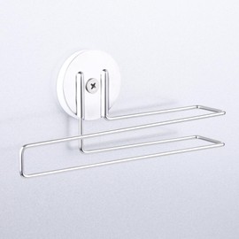 JAZBREY Magnetic Dish Cloth Holder for Kitchen Sink, Work for Stainless Steel Sink, Rubber Coating Strong Magnet Dish Rag Hanger, SUS 304 Stainless Steel Dish Towel Bar, Silver, 1 Pack