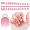 JODSONE 150PCS Almond Pink Press On Nails - 15 Sizes