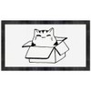 'Cat Sat In Box' Pet Feeding Mat (PM00007227)