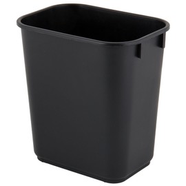 10 Pack! 7 Gallon Black Rectangular Wastebasket Restaurant Trash can Commercial Trash can Office Plastic Trash can Bathroom Garbage bin Rectangular Trash cans for Kitchen Janitorial Trash can
