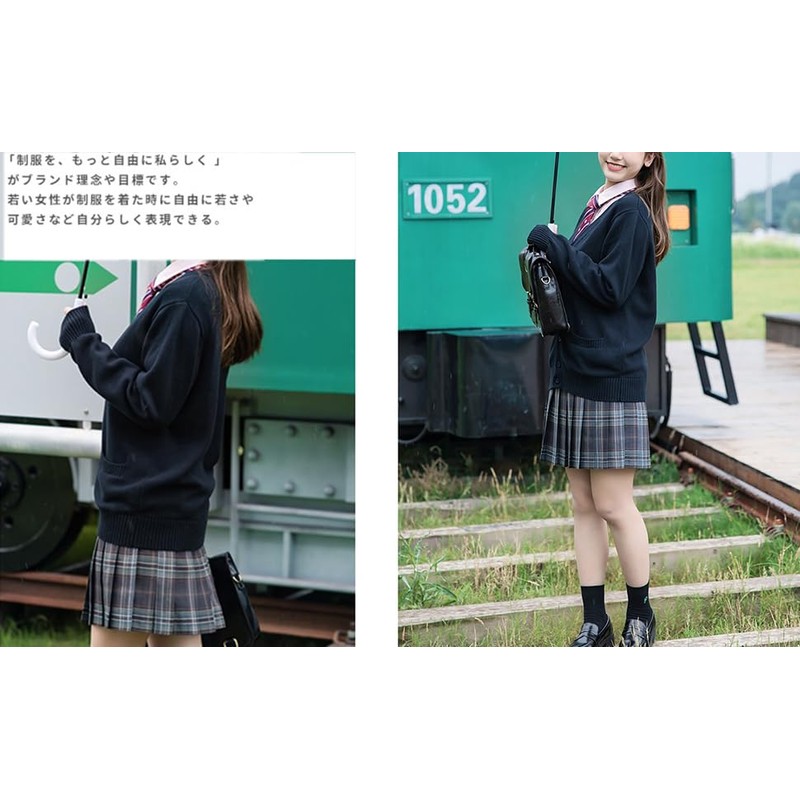 Eolluka School Cardigan, Knitwear, Sweater, Top, Student Clothes, School Uniform,