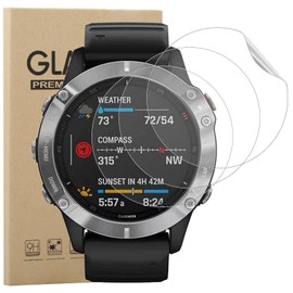 Screen Protector for Garmin Fenix 6 PRO/Fenix 6, GEJEFA Flexible TPU Full Coverage 3D Curved Screen Film for Garmin Fenix 6/6 Pro/ 6 Sapphire/ 6 Pro Solar
