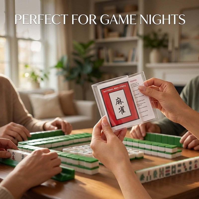 4Pcs Mahjong Card Sleeve, Clear Waterproof Game Card Protective Holders