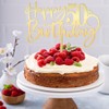 Decoración para tartas de cumpleaños 50, acrílico dorado con espejo,