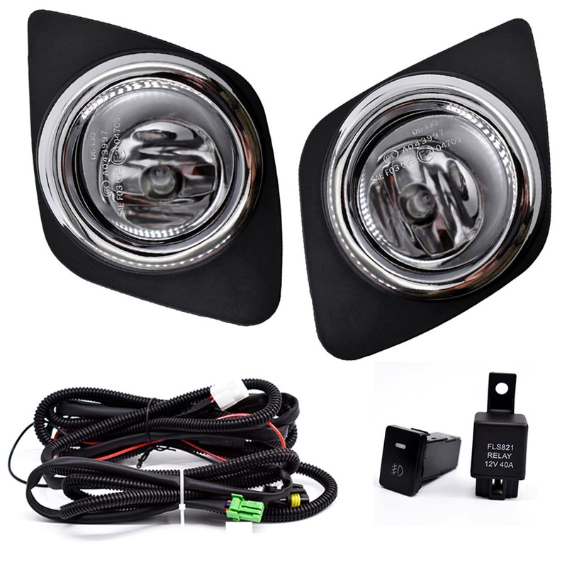 Fog Lights Driving Lamps Replacement for 2009-2012 Toyota RAV4 Clear