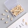 Pack of 50 wooden push pins, thumbtacks wood for cork