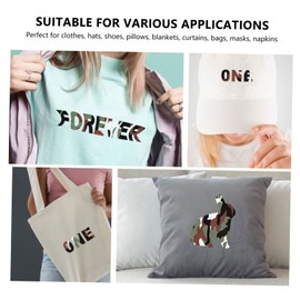 VILLFUL 5pcs Heat Transfer Vinyl Bundle Iron Heat Transfer Membrane for Clothing Decor