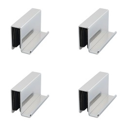 ZYAMY 4PCS Glass Door Handle Clip 1.6 inch Stainless Steel Window Display Cabinet Door Clip Window Display Cabinet Door Clip Chrome Handle Door Clip for Kitchen Bathroom Cabinet Wine Door Clip
