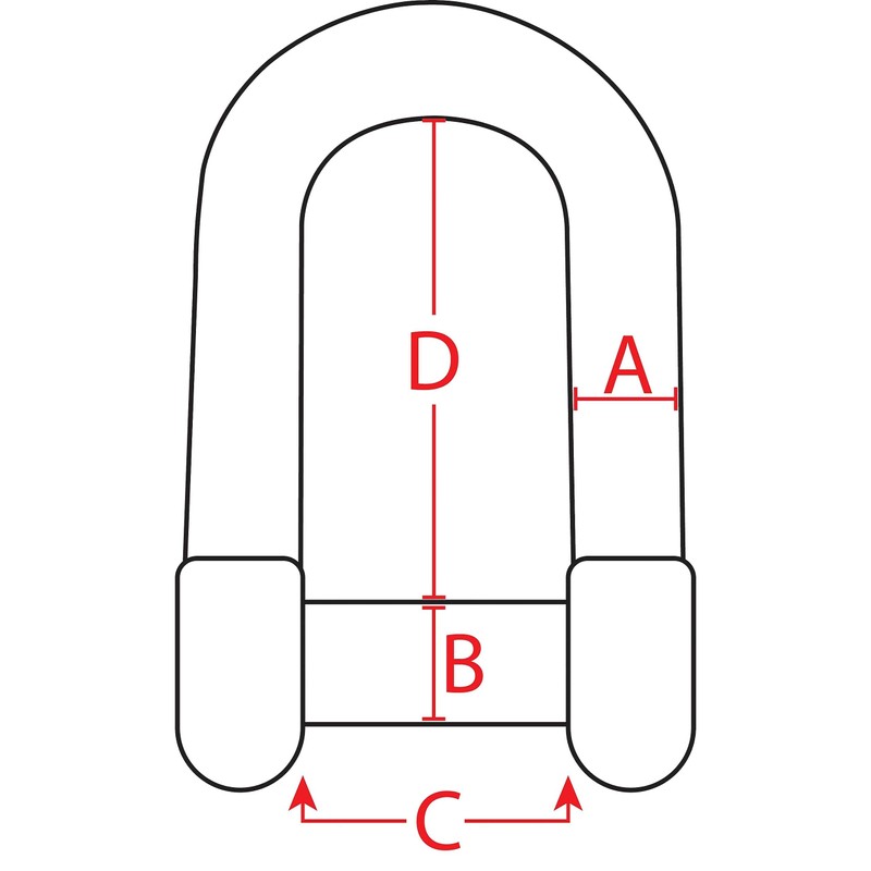 Extreme Max 3006.8393 BoatTector Stainless Steel D Shackle with No-Snag