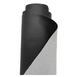 A-Express Grained Faux Leather Fabric Waterproof Heavy Duty Leatherette Vinyl Leathercloth Upholstery Textured Material - Black 1 Metre 100cm x 140cm