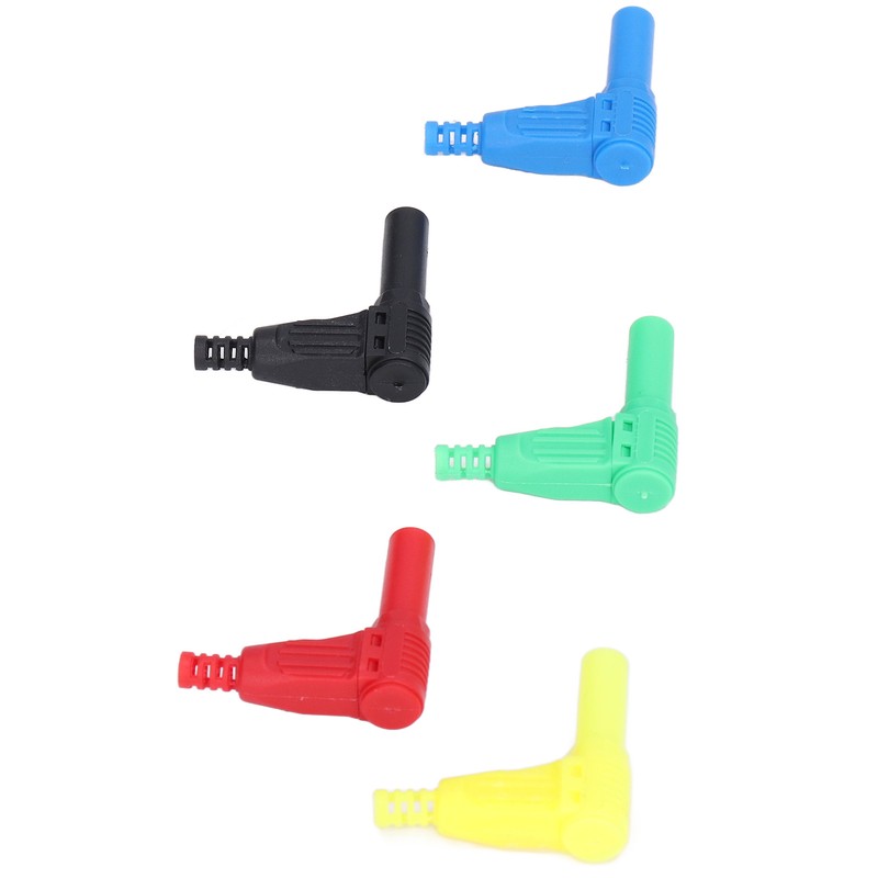 10Pcs Banana Plug Safety Sealed Protection Shrouded 90 Degree DIY