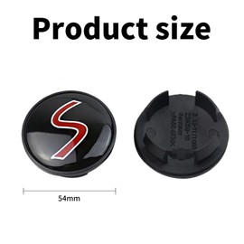 Aiyraa 4 Pcs Mini Cooper S Accessories Car Wheel Hub Center Caps, 54mm Hub Cover for Mini S, JCW, R53 R56 F56 F60, Car Decoration, Styling, and Logo Wheel Hub Covers