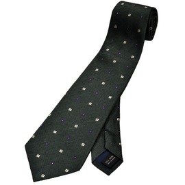 TAVARAT Tps-068 Business Necktie, 100% Silk, Made in Japan, Nishijin Textile, Floral Dots, green