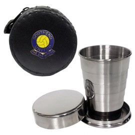 2oz Collapsible Drinking Cup with Leather Southend United Football Club Case