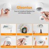 Gleonlux LED Surface-Mounted Spotlight, IP44, White, Dimmable, Surface-Mounted Spotlights, Flat,
