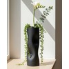 OOSTONEE 11 Inch Black Matte Ceramic Vase – Tall Flower