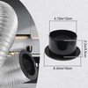 Cionyce Duct Connector Flange 5 Inch, Plastic Straight Pipe Flanges