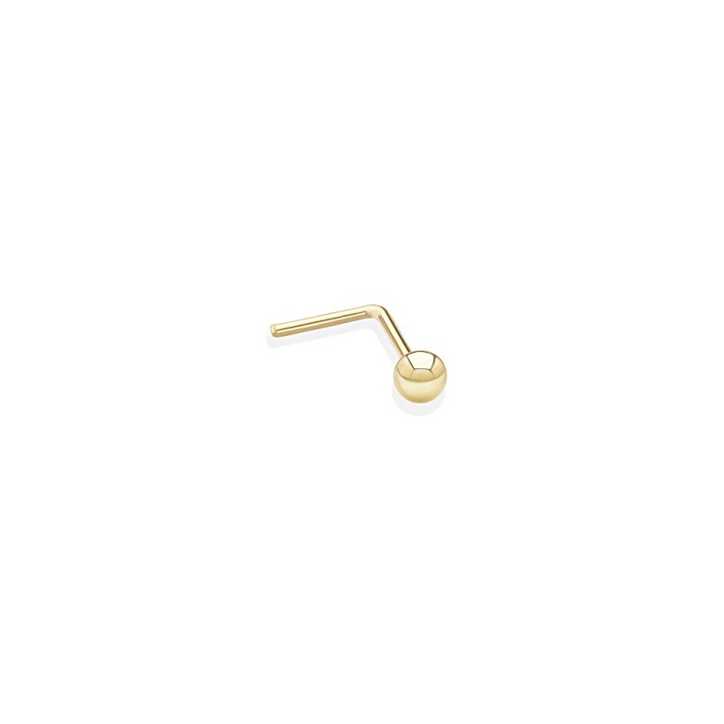 Funkyrox 9ct Yellow Gold tiny 2mm ball stud nose stud/nosestud