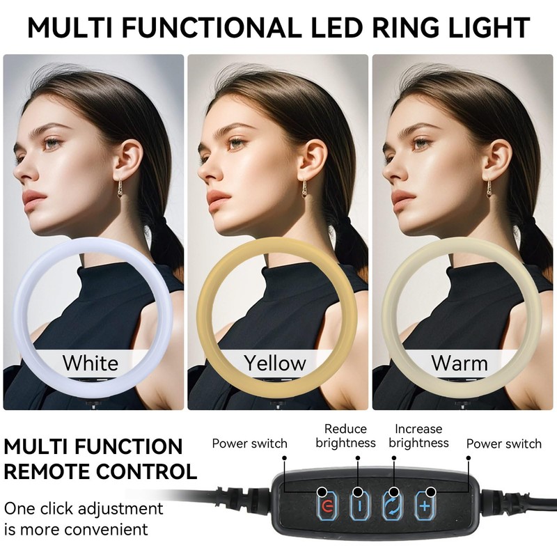 12 Inch Ring Light, 12W 160LED Circle Lights with Ball