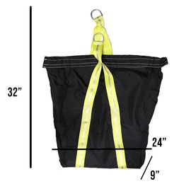 BoxerTool Lifting Canvas Bag Heavy Duty - All Purpose Tool Bag - Rated 1,000LBS - 32"x24"x9" - Reflective Lifting Straps