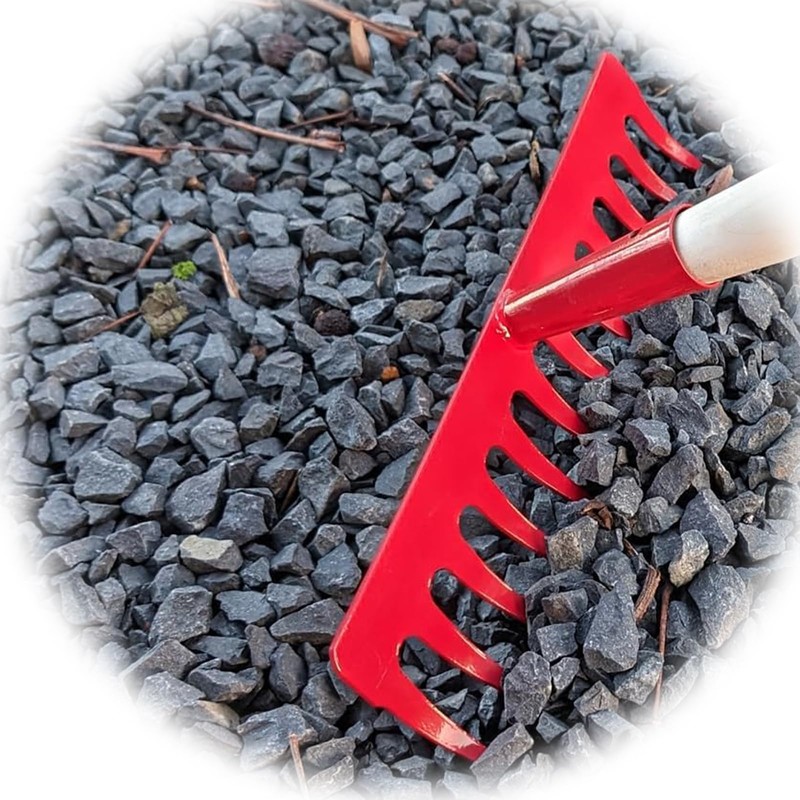 Garden Tool Rake Lawn Ground Earth Rake Metal Tines Garden