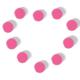 QOJOPU Fridge Magnets, 10Pcs Strong Small Magnets, Decorative Heavy Duty Refrigerator Magnets, Round Mini Cute Magnet for Whiteboard, Fridge, Locker, Classroom, Kitchen, Office, Berry Pink