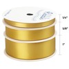 Ribbli 3 Rolls Gold Satin Ribbon Double Faced,Total 30 Yards,(1/4