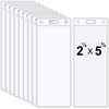 10 Pack Vertical Clear Ticket Badge Holders Plastic Ticket Stub