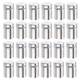 IGNPION 24Pcs Sign Standoff Screws Wall Mount Advertisement Fixings Bolts Hardware Advertising Glass Holders Nail for Picture Frames, Store & Office Advertisements Poster Sign Displays (19mmx 25mm)