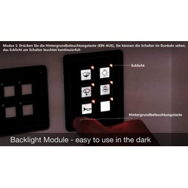 HIMOZEAN 6P Car Switch Panel 12 V 24 V Backlight Switch Panel for Boat, Motorhome, Caravan, Truck, Waterproof Switch Panel (Only Panel Waterproof)