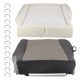 AUTOKAY Bottom Cloth Seat Cover and Foam Cushion Driver Side Compatible with Dodge Ram 1500 2500 3500 4500 5500 SLT Gray 2009-2012 Gray