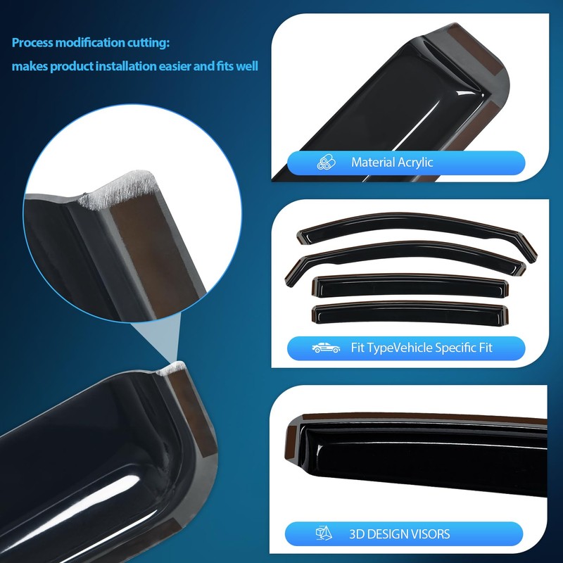 Nilight Vent Window Visors for Altima 2019 2020 2021 2022