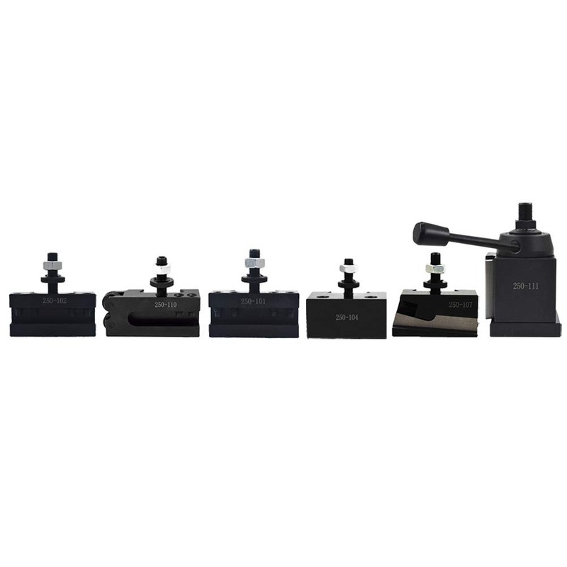findmall 6Pcs AXA 250-111 Wedge Type Tool Post Set Quick