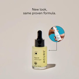 Acure The Essentials Argan Oil - Organic Argan Oil for Hair & Skin, Pure Nourishing Moisture Treatment for Face & Body, Carrier Oil for Essential Oils, Vegan, Natural, Cold Pressed - 1 fl oz
