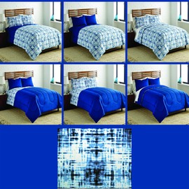 Thermee Micro Flannel Full/Queen-Size Comforter Set, Plush, Soft and Warm Bedding, Machine Wash & Dry, Watercolor Plaid
