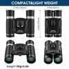200x25 Compact Binoculars for Adults and Kids, High Powered Mini