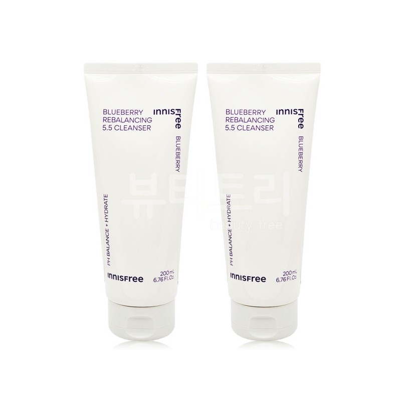Innisfree Blueberry Rebalancing 5.5 Cleanser 200ml + 200ml / 이니스프리