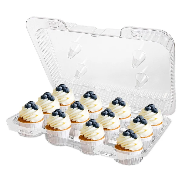 Stock Your Home Mini Disposable Plastic Cupcake Containers (40 Pack)