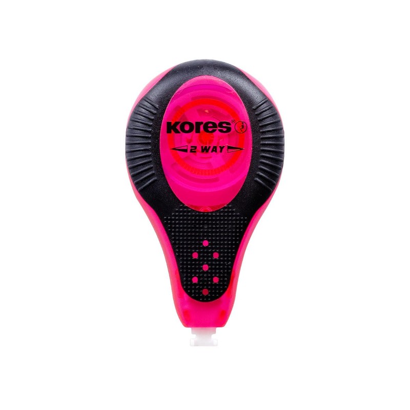 Kores - 2Way Correction Tape - Neon-Themed Roll On Correction,