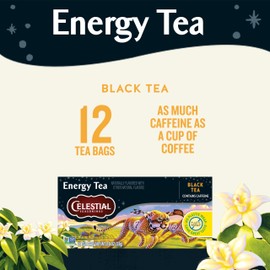 Celestial Seasonings Energy Black Tea, Caffeinated, 12 Tea Bags Box (Pack of 6)