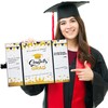 AMAZINGSUN 2025 Graduation Guestbook.Gold Black Themed Signature Book for Graduation