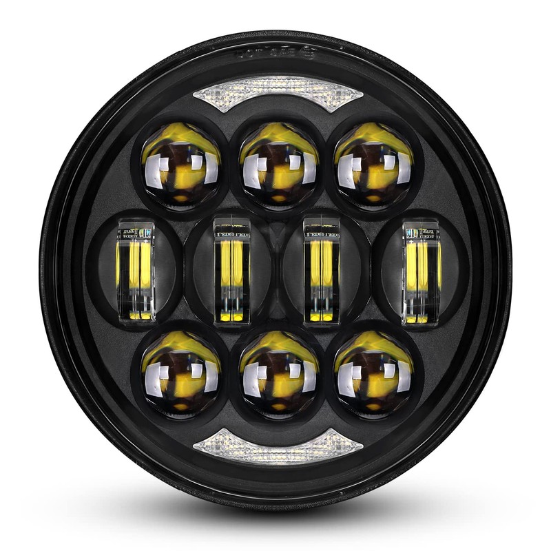 DOT Approved 80W 5-3/4" 5.75" Round LED Projection Headlight Compatible