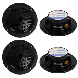 Pyle 4 PLMR41B 4" 200W Dual Cone Waterproof Marine Boat Stereo Speakers 2 Pairs