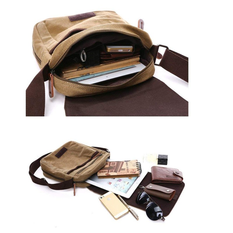 Canvas Messenger Bag Shoulder Bag Laptop Bag Satchel Bag Bookbag