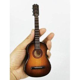 ALANO Miniature 12cm Guitar Model, Wooden Decorative Ornament Mini Musical Ornament Home Decoration Christmas Tree