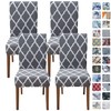 SPRINGRICO Chair Covers for Dining Room Set of 4, Stretch