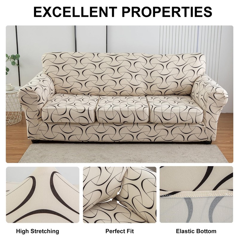 ARNTY Stretch Sofa Covers for 1/2/3 Cushion Sofa Furniture Slipcovers