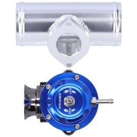 Válvula de Purga, SDD ‑ BOVGRSBL FPG250, Válvula de Purga de Turbo Universal de Palanquilla de Aluminio Tipo RS BOV con Tubo de Brida de 2,5 Pulgadas(Azul)