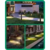EDISHINE 6 Pack Low Voltage Landscape Lights, Square Modern Aluminum